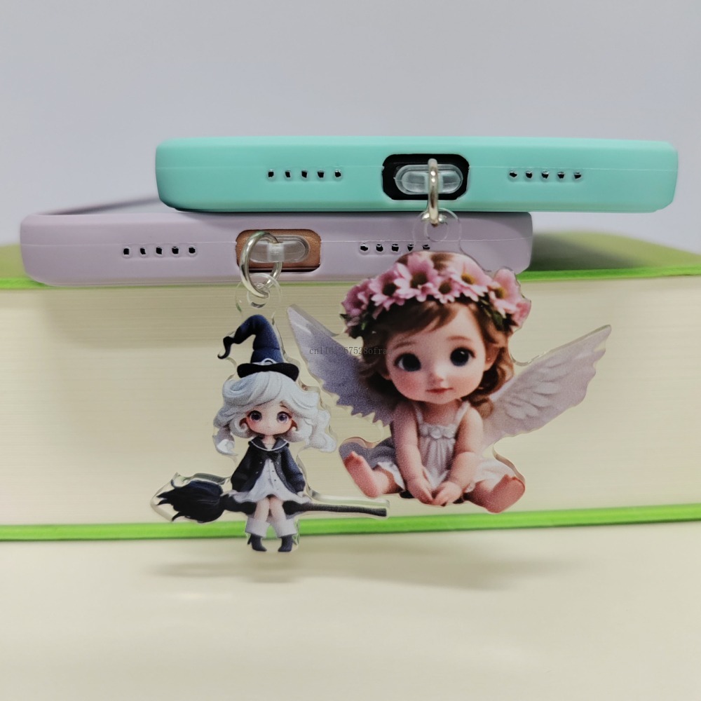 Cartoon Animal Dust Plug Kawaii Cat Theme Charge Port Plug For iPhone Type C Anti Dust Cap Decoration Phone Pendant