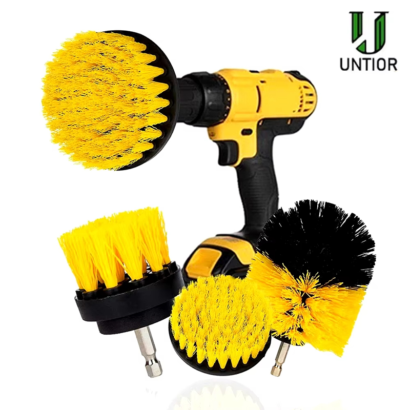 UNTIOR 3/37 PC Set Electric Drill Brush Attachment Electric Scrubber Brush Car Polisher Kitchen Bathroom CleaningSet Toilet Tool