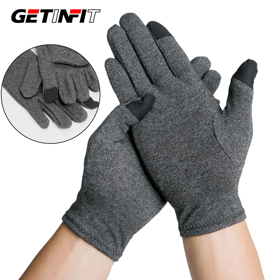GETINFIT 1Pair Pressure Gloves Anti Slip Elastic Touch Gloves Outdoor Sports Hiking Camping Cycling Daily Commute Men Women