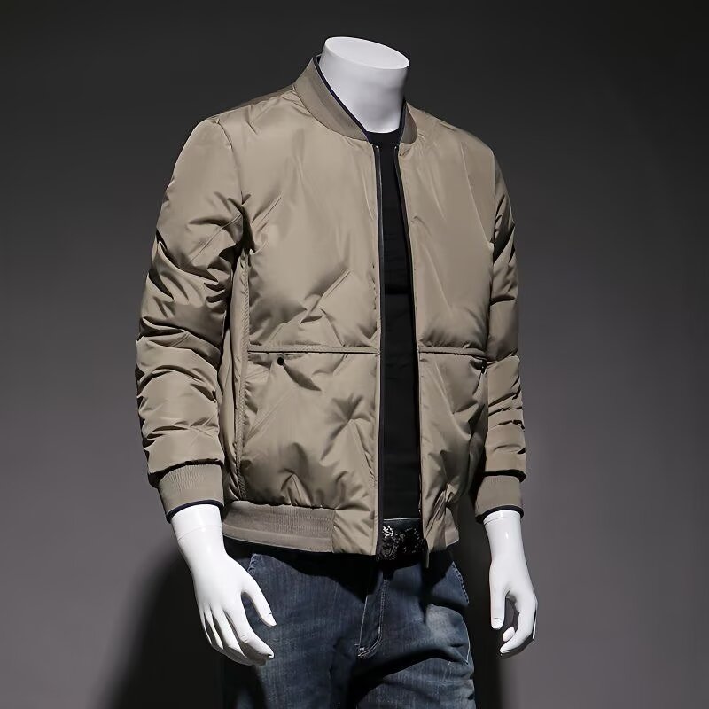 2025 Men'S Coat Cotton Jacket New Spring And Autumn Winter Style Loose Oversized Workwear Baseball Collar Casual Wear