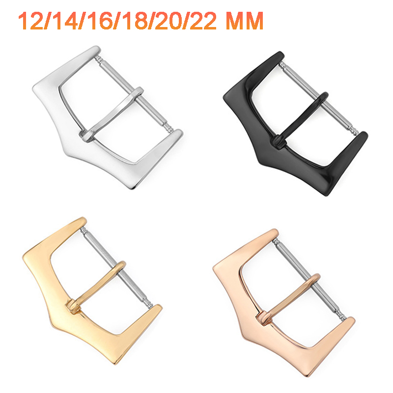 HOT 12/14/16/18/20/22mm Stainless Steel Watch Buckle Watch Clasp Accessories Replacement Buckle for Watch Strap with Tool