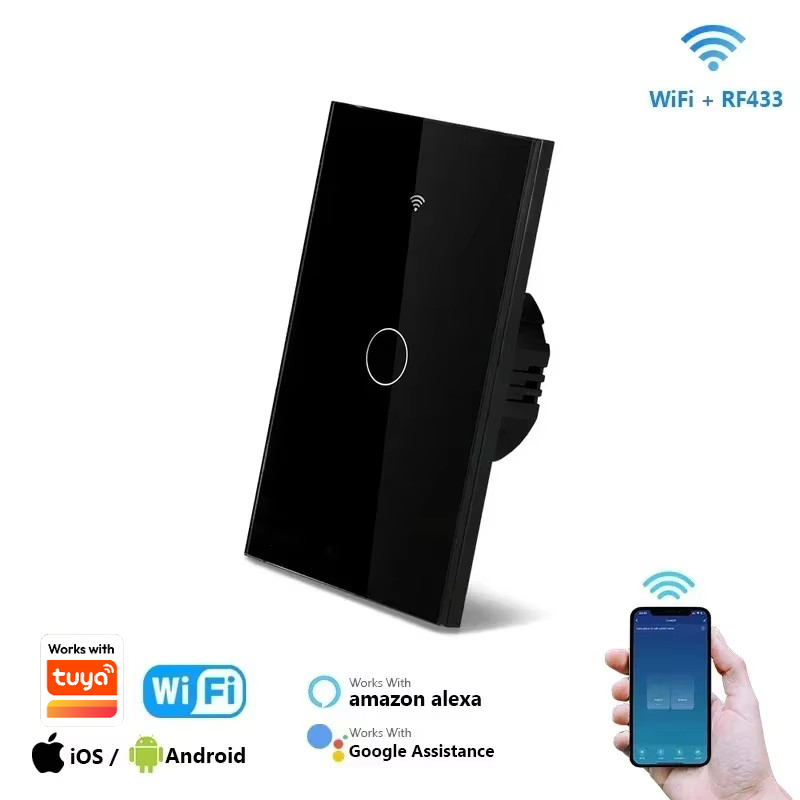 Works with Tuya Smart Life Light WiFi Touch Sensor Smart Switch Remote Control 110V/220V for Alexa Home