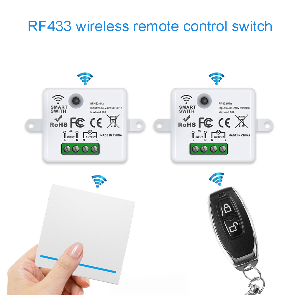 Wireless Remote Control Switch, No Wiring, Free Pasting, Intelligent Switch 220V, Intelligent On-Off Switch, Lighting Controller