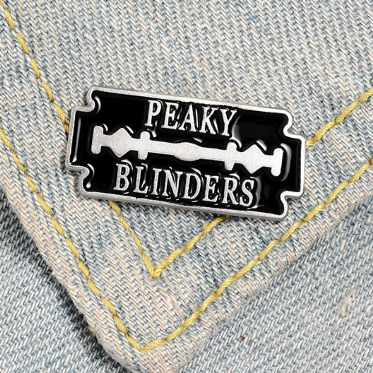Stylish Peaky Blinders Enamel Brooch Pin for Fashionable Bag, Hat, and Jacket Accessories