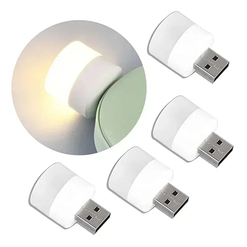 5Pcs Mini USB Plug Lamp 5V Super Bright LED Eye Protection Book Light Computer Mobile Power Charging USB Bulb Small Night Light dr. eyemo