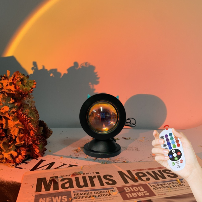 Sunset light USB remote control 16 color ambient light photography shooting projection light bedroom home decoration light