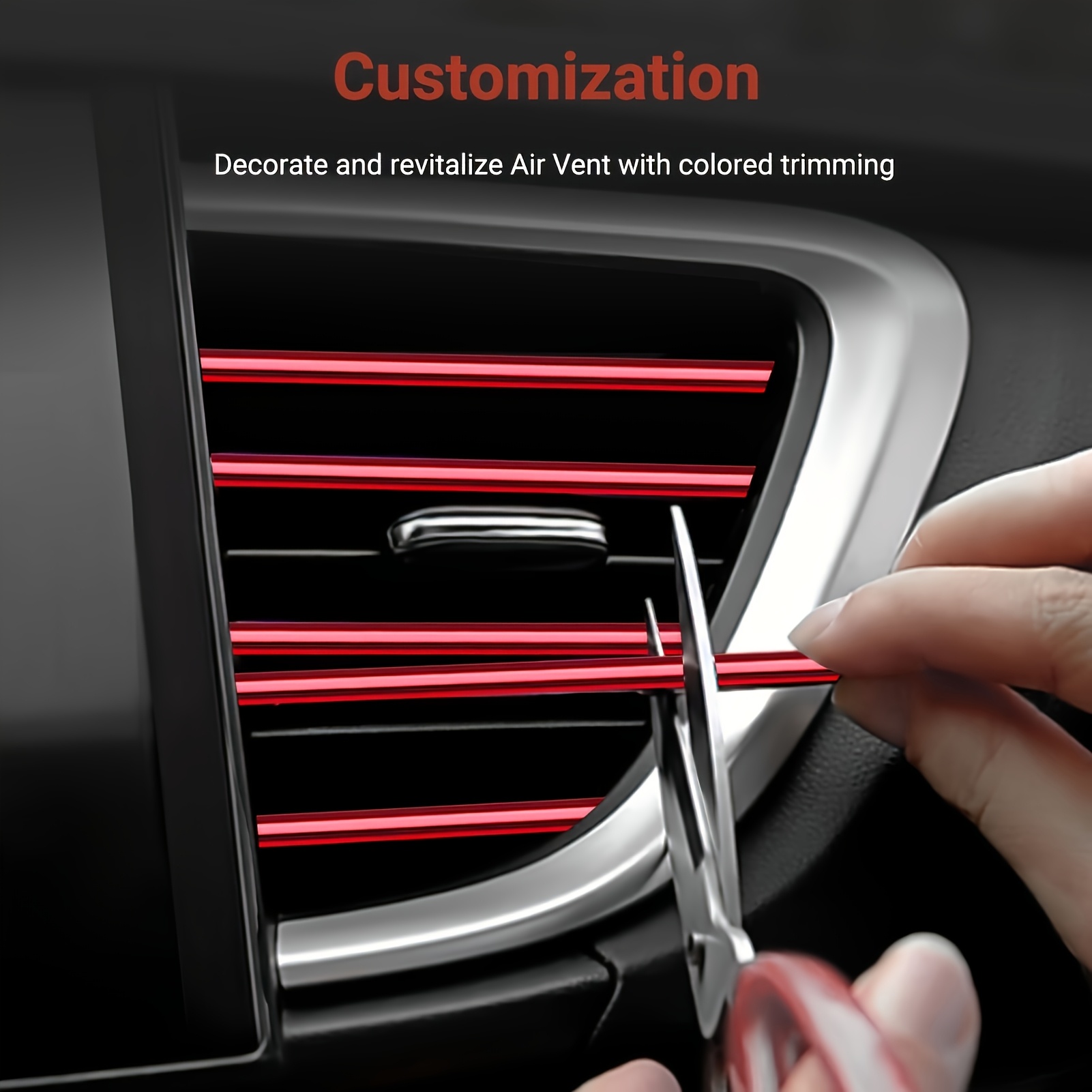20pcs/set Car air conditioning ventilation strip! Easy to bend DIY installation, suitable for most AC ventilation openings