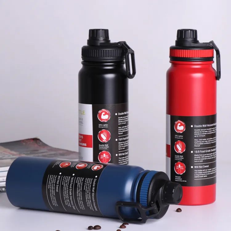 600ML Double Wall Vacuum Insulated 304 Stainless Steel Sport Water Bottle