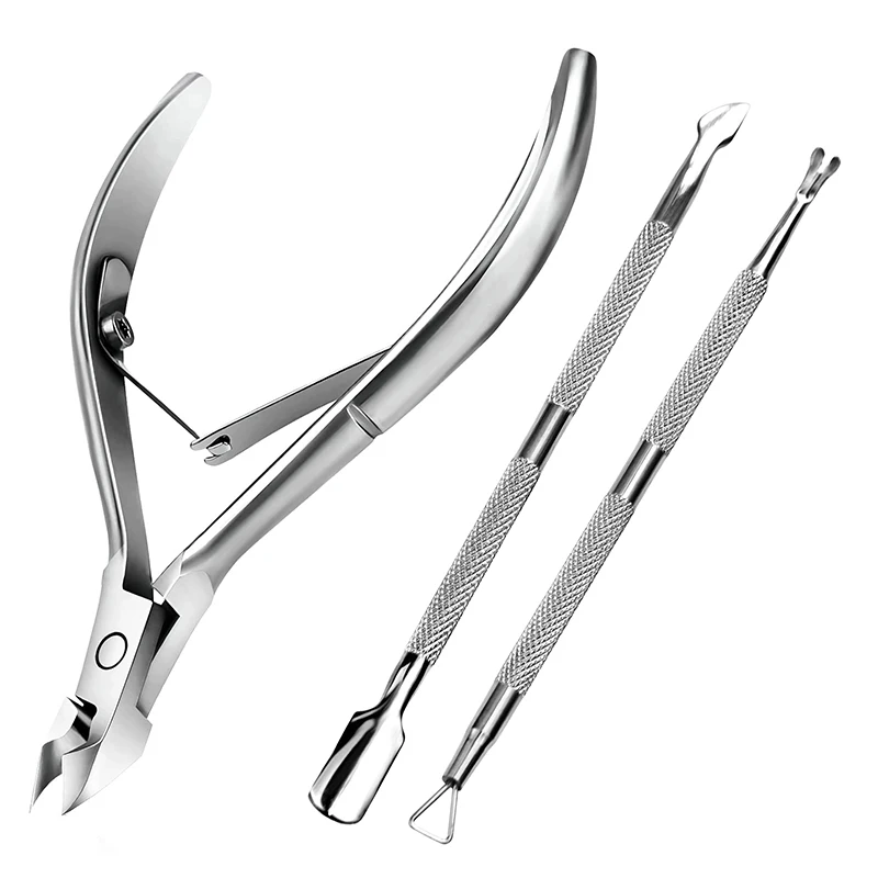 Manicure Set Tool Cuticle Skin Scissors Steel Push Dead Leather Fork Nail Clipper Cleaning Nails Remover Pusher Pedicure Product