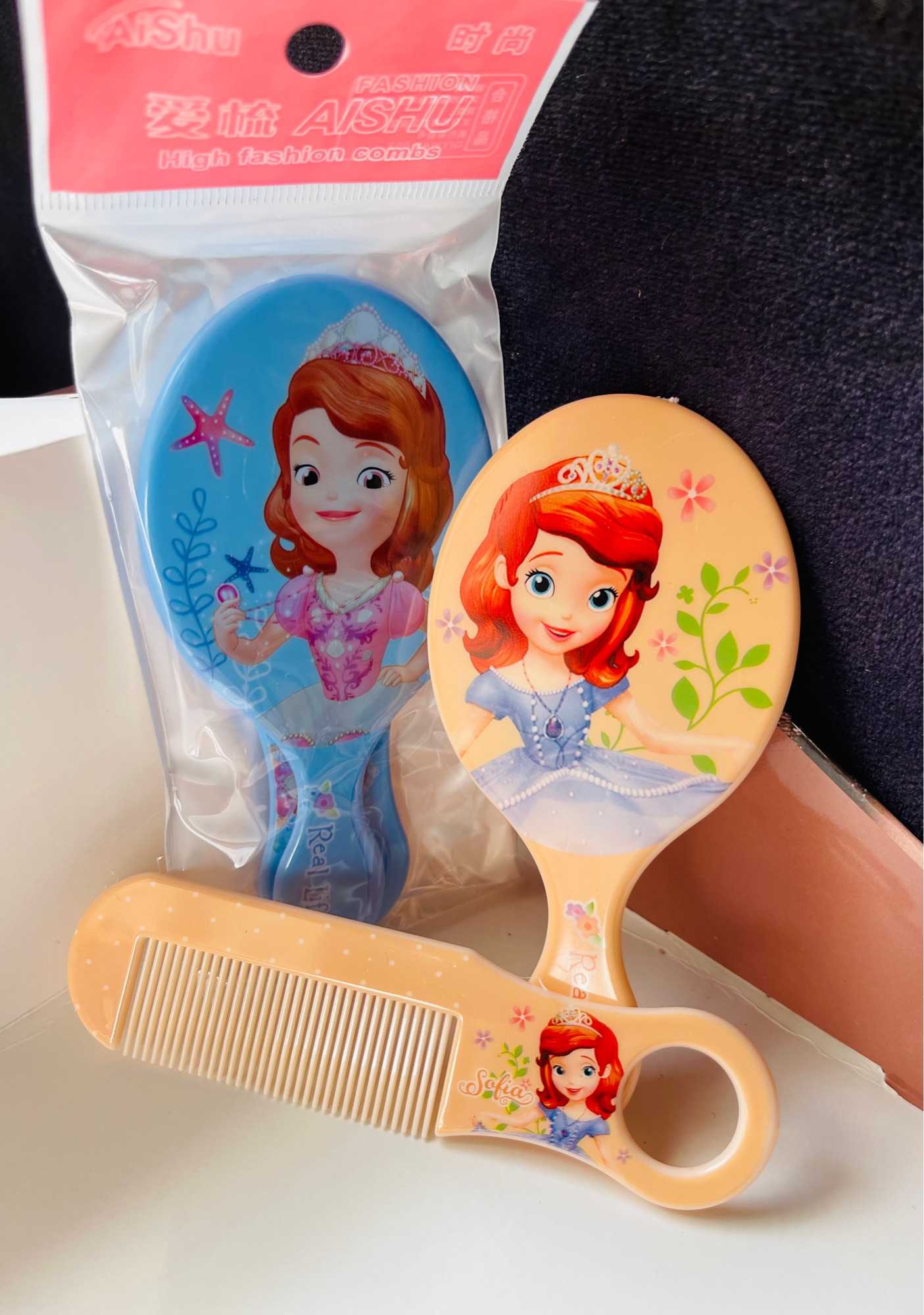 Sweet Mirror And Comb Set - Hair Brushes Comb And Mirror