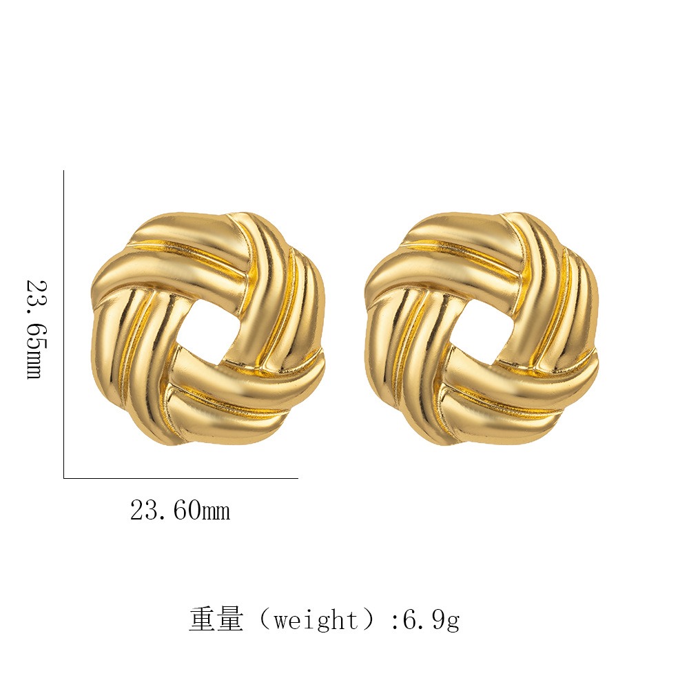 Square Stud Stainless Steel Earrings - Minimal Everyday Wear