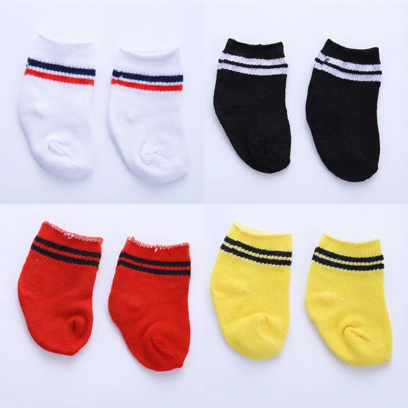 Reborn Doll Clothes Multicolor Plush Socks For 16/18Inch Doll&43cm Reborn Baby Doll,Our Generation Doll Birthday Girls Toys