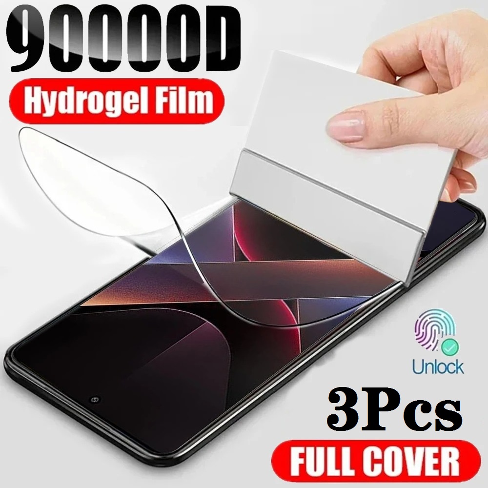 3Pcs HD Full Cover Hydrogel Film For Xiaomi Poco X7 Pro X6 X5 X3 F6 F5 F3 M7 F7 Ultra Screen Protector