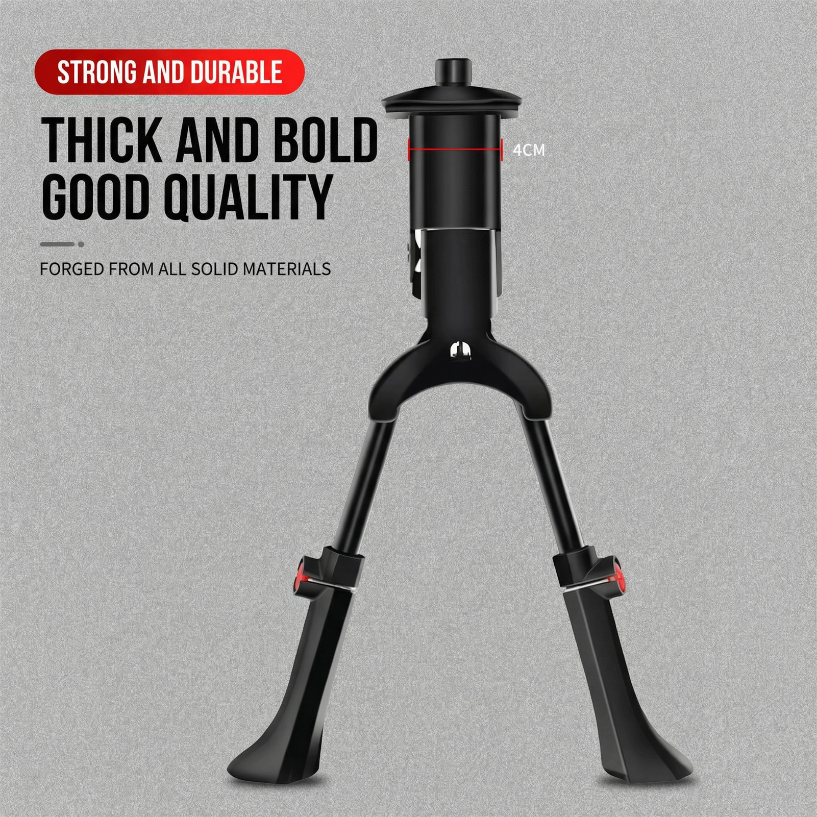 Mountain Bike Double Leg Kickstand Heavy Duty Steel Bicycle Parking Stand Support for Road Bike Repair