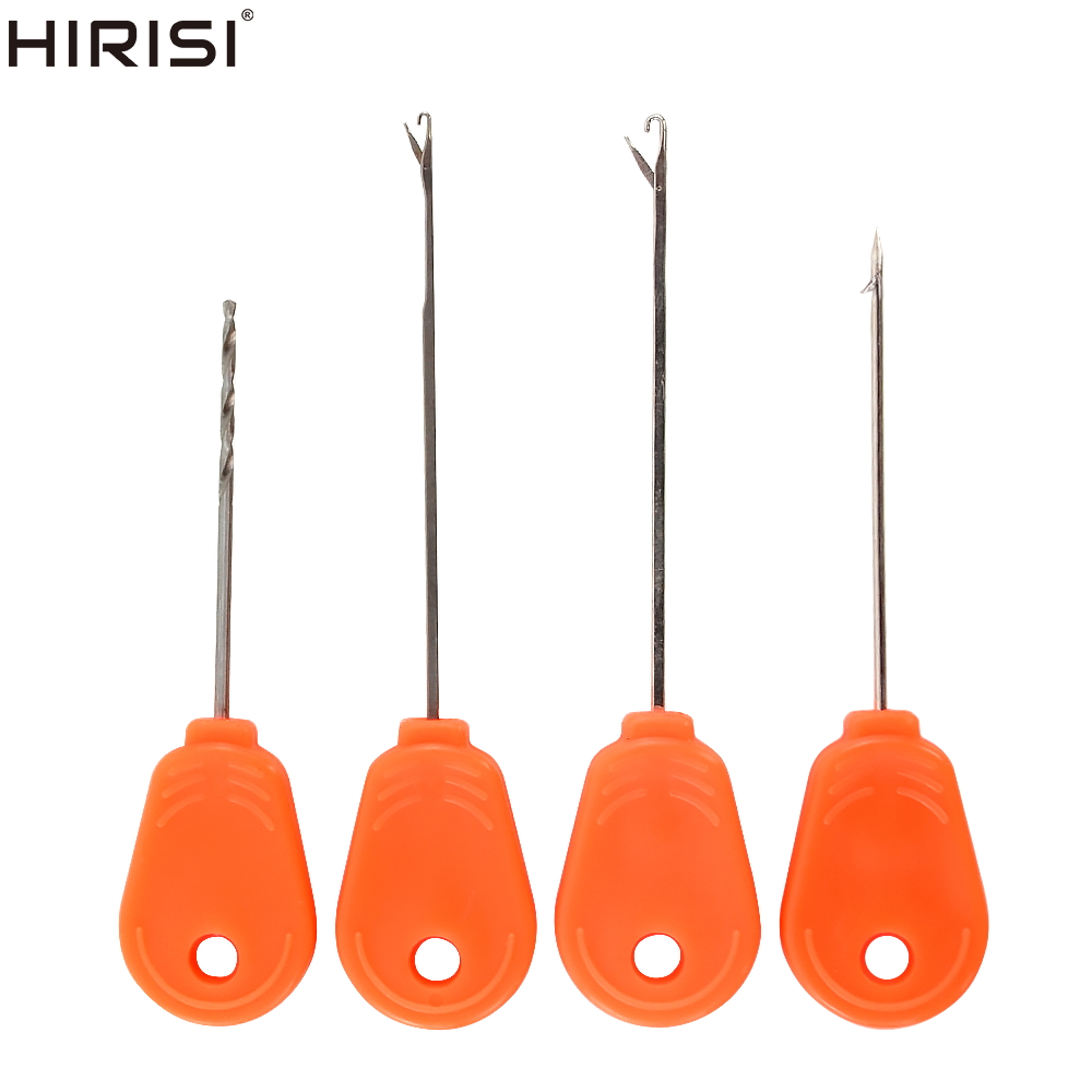 Hirisi 4pcs Carp Fishing Bait Needle With Box Fishing Bait Tools Fishing Accessories BT05