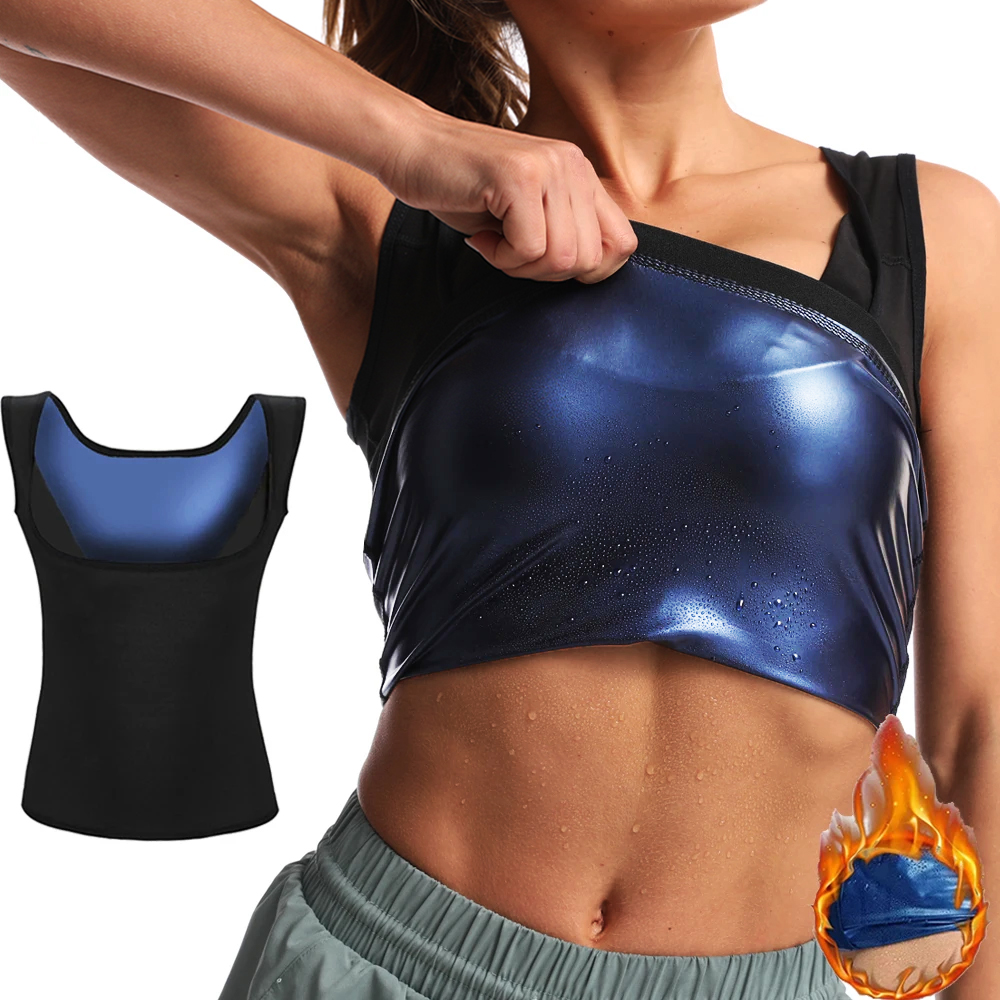 Sauna Vest for Women Weight Loss Workout Top Hot Sweat Tank Tops Fitness Corset Top Slimming Body Shaper Sport Fat Burner