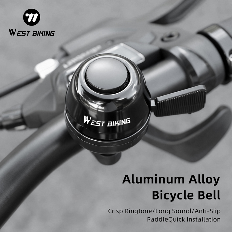 WEST BIKING Retro Bicycle Bell Mini Bicycle Handlebar Bell Aluminum Alloy Bike Horn Cycling Alarm MTB Road Bike Accessories