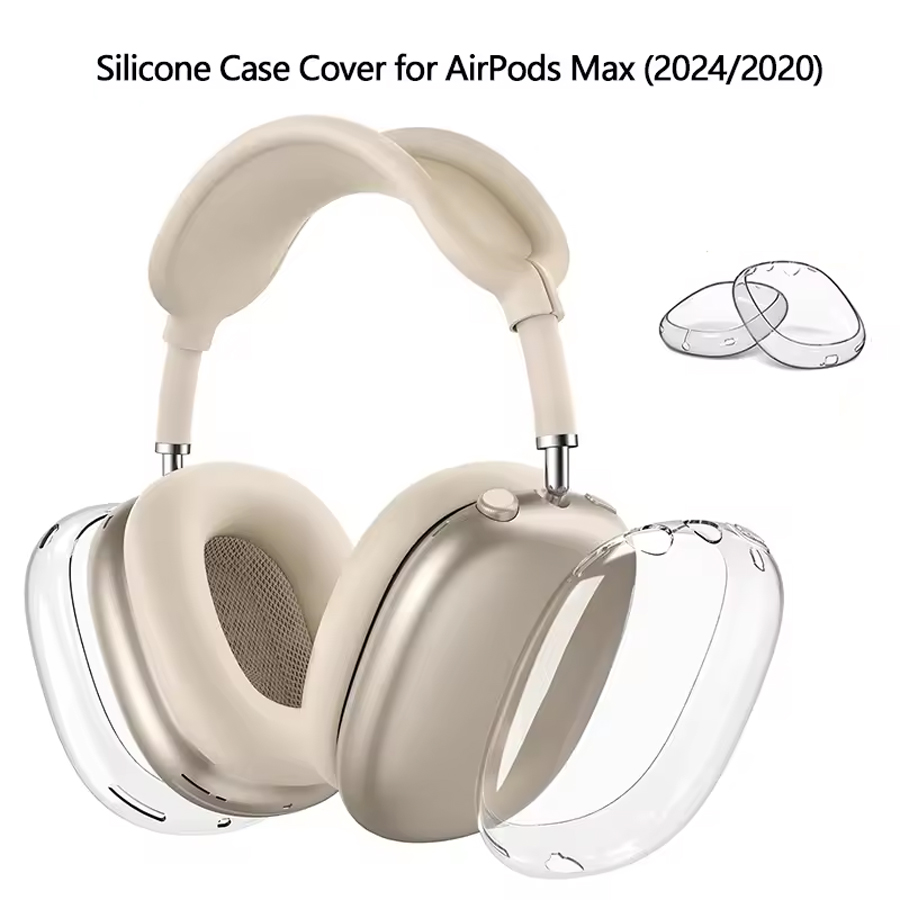 Clear Case for AirPods Max Headphones Soft TPU Skin Anti-Scratch Accessories Ultra Protective Cover for AirPods Max 2020