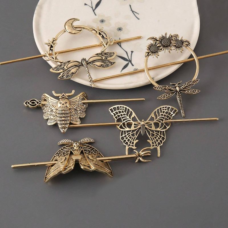 1pc Minimally hollowed out style butterfly hairpin, dished hair accessory, new Chinese retro dished hair metal hair accessory