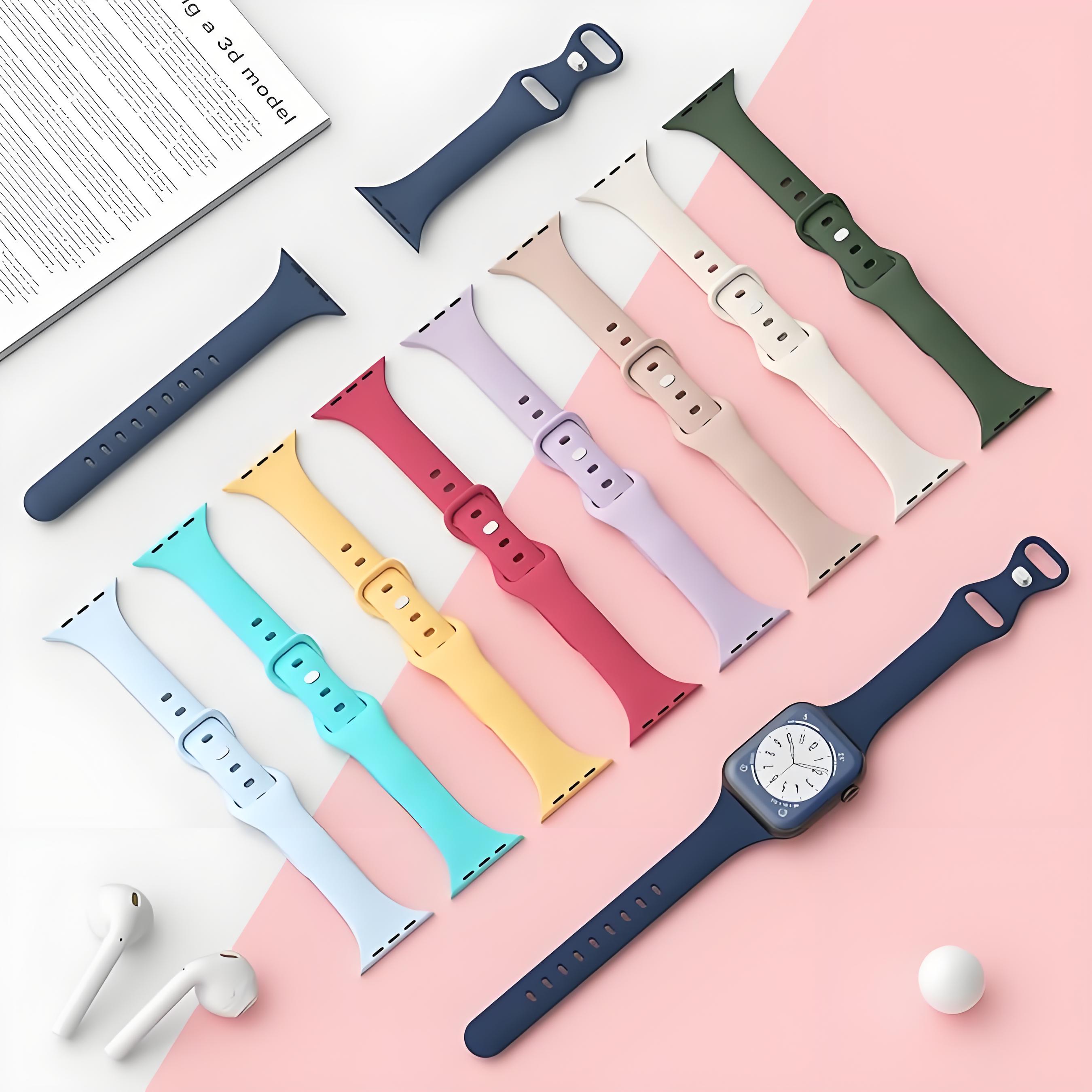 Ultra thin strap suitable for Apple Watch strap 38-49mm, compatible with iWatch series 10/9/8/7/SE/6/5/4/3/2/1/Ultra