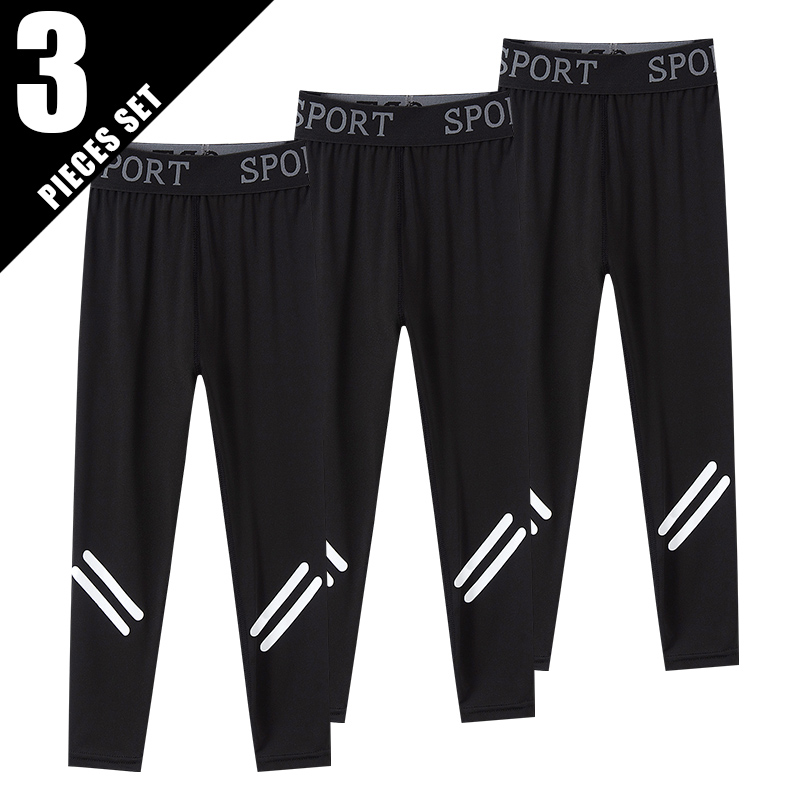 3/1 Pcs Compression Leggings For children Stretch Pants For Big Boys And Climbing Shark Pants For Boys During Sports And Running