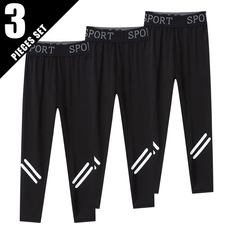 3/1 Pcs Compression Leggings For Children Stretch Pants For Big Boys And Climbing Shark Pants For Boys During Sports And Running