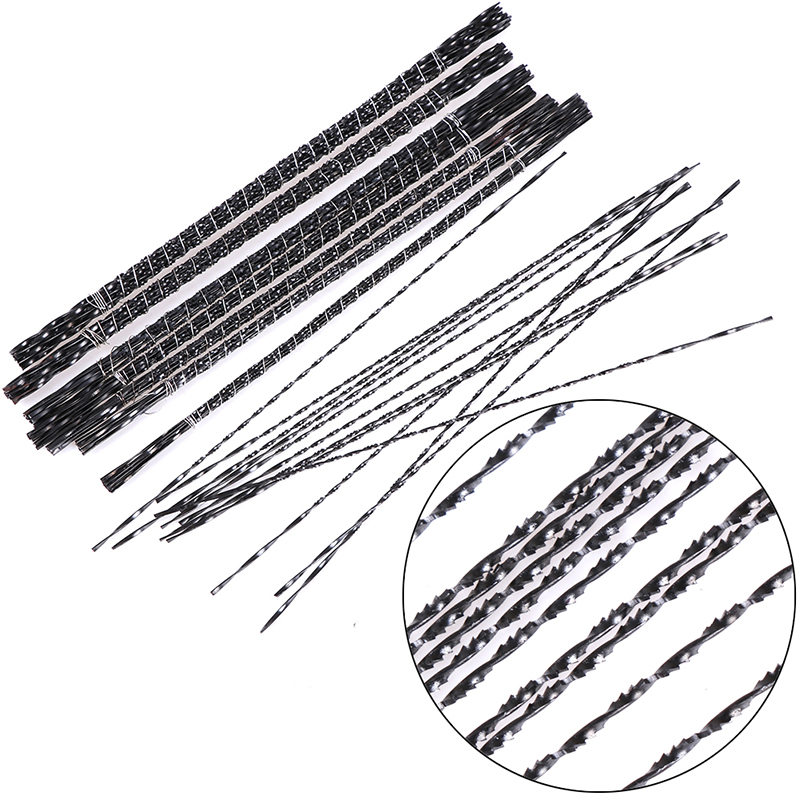12Pcs 130mm Diamond Wire Saw Blade Cutter Jewelry Metal Wood Cutting Jigsaw Blades For Hardwood Bamboo Power Tool Accessories