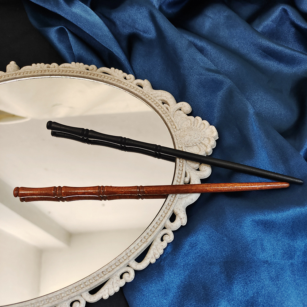 Ebonized Wood Hair Stick Chopsticks Bamboo Shaped Hairpin Simple Cheongsam Decor Hair Bun Jewelry Chinese Han Costume Headwear