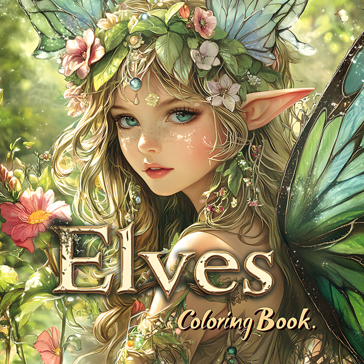 24 Page Floral Fantasy Coloring Book Floral Pattern Drawing Book for Adults & Teens Stress Relief Relaxation DIY Art Book