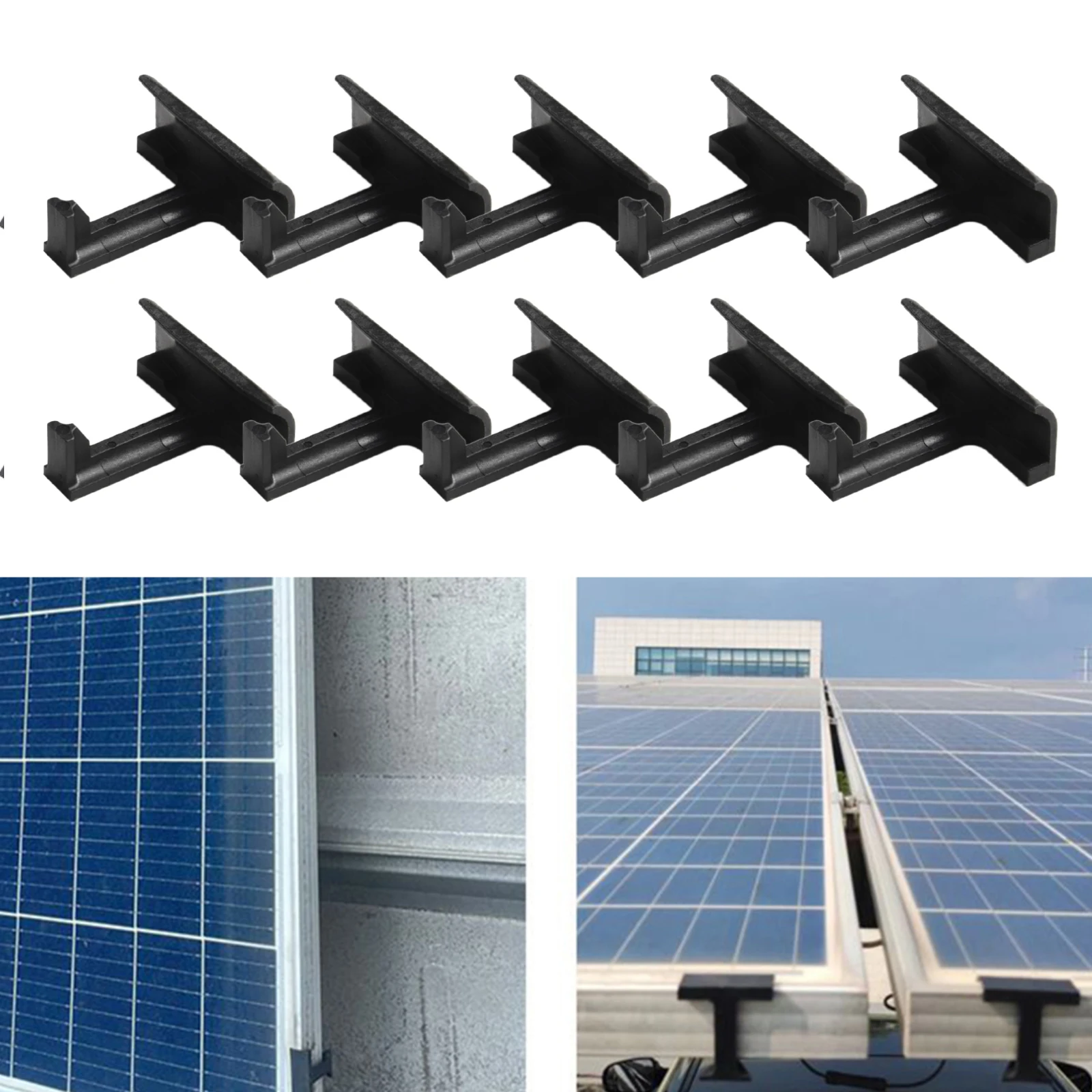 10pcs Water Drainage Clips PA66 30mm/35mm/40mm Photovoltaic Module Water Guide Clip Solar Panel Water Guide Clip Cleaning Clips
