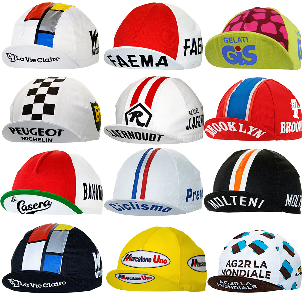 Retro Polyester 12 Styles Models Men and Women Summer Cycling Hat Mountain Bike Classic Racing Bicycle Hat