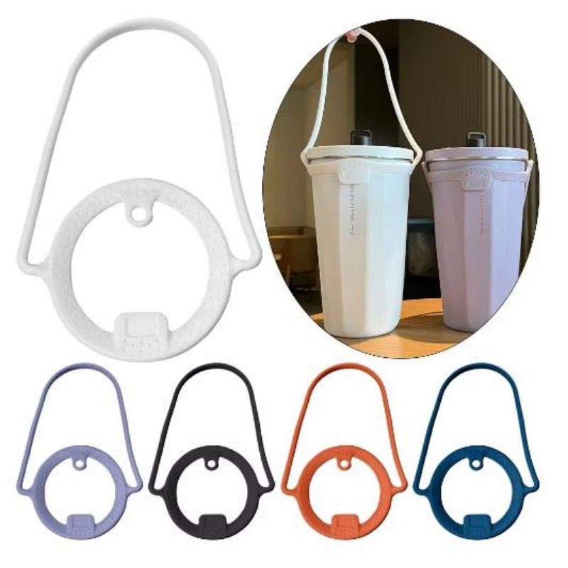 Water Bottle Handle Water Bottle Sling Carrier Holder Strap Soft Durable Silicone for Most 8-40oz Bottles for Cup Accessories