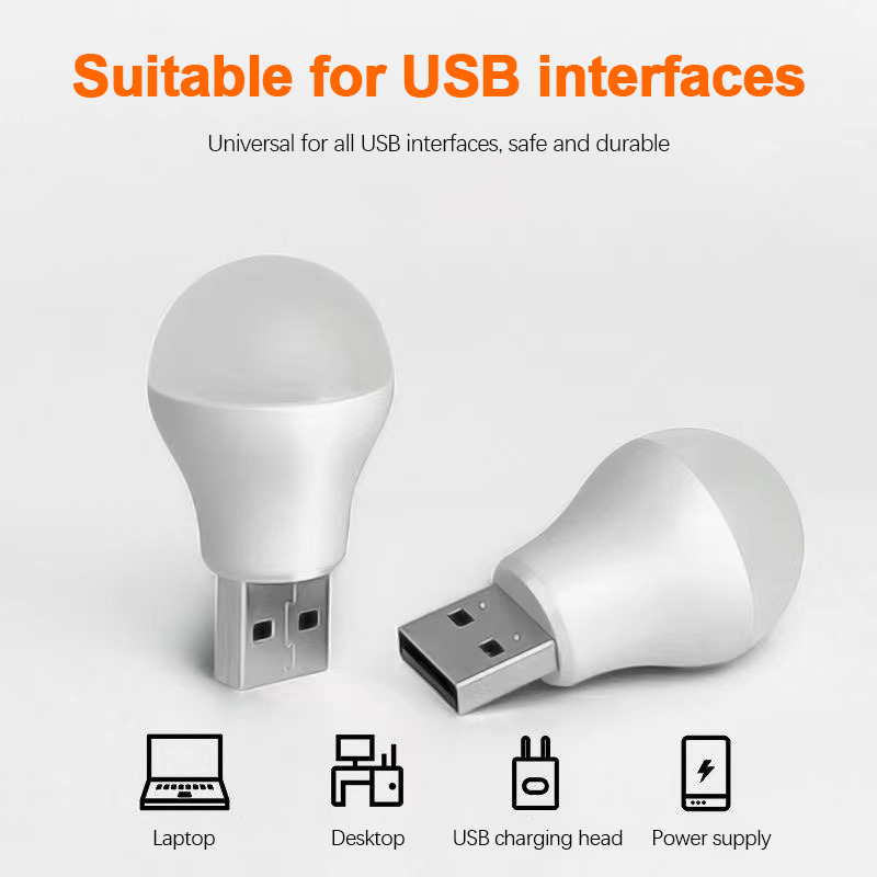 1-5pcs LED Night Light Mini USB Light Bedroom Bedside Baby Nursery Dimmable Night Feeding Lamp USB Portable Lighting Fixtures