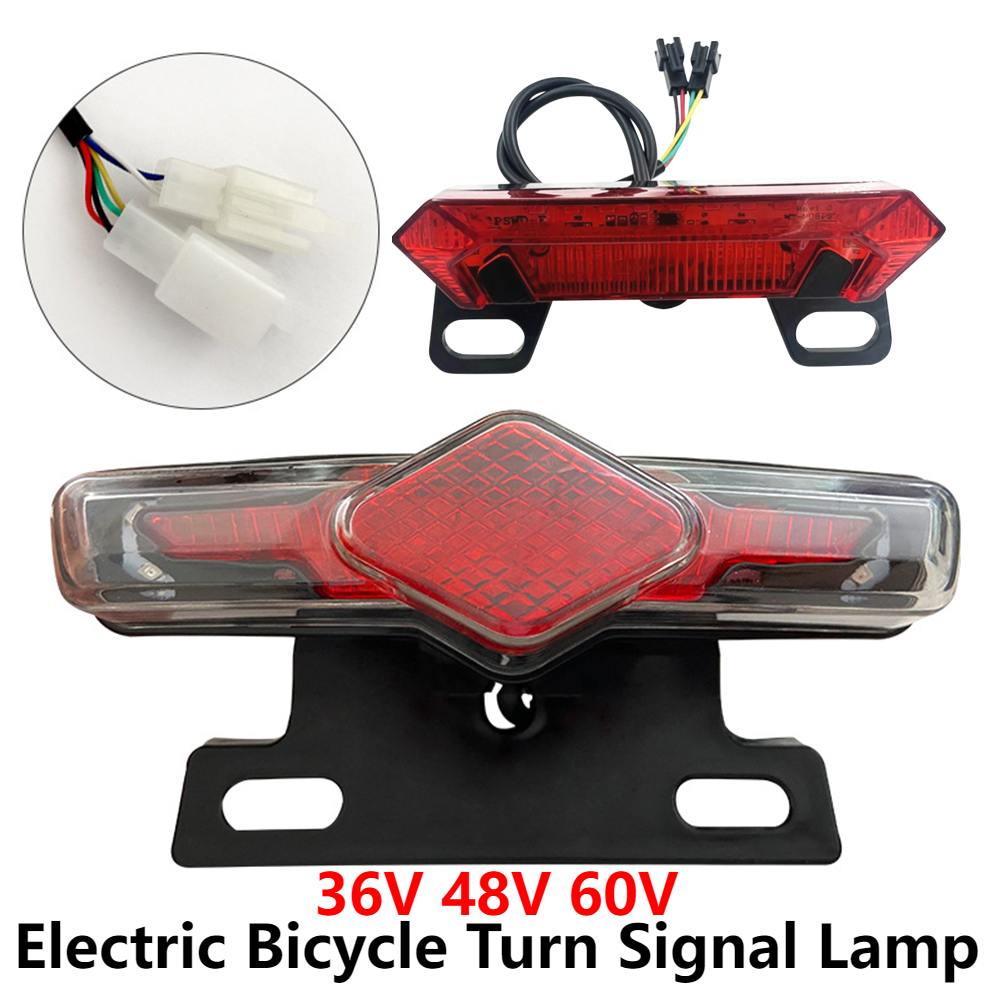 36V 48V 60V Electric Bicycle Turn Signal Lamp Waterproof LED Safety Night Riding Warning E-bike Taillights Cycling Accessories
