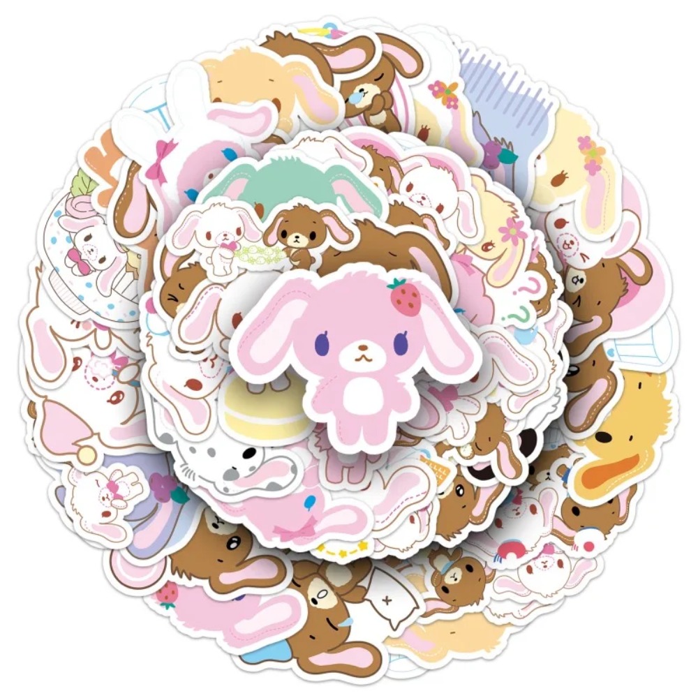 50Pcs Cartoon Cute Rabbit Graffiti Decorative StickersDecorate Desktop Skateboards Bicycles Motorcycle Helmets DIY Hand Books
