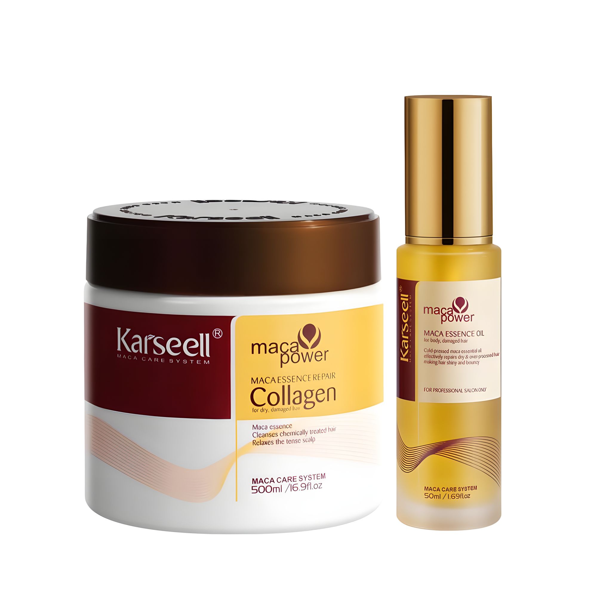 Karseell Combo Set | Maca Power Collagen Hair Mask 500ml and Argan Oil Serum 50ml Combo Set |
