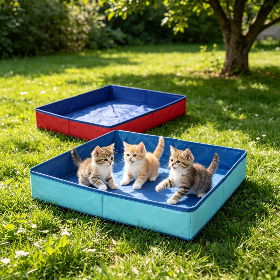 Pet Bathing Pool, Outdoor Folding Swimming Pool, Cat and Dog Cleaning Pool, Bathing Tub, Outdoor Sand Play Toy