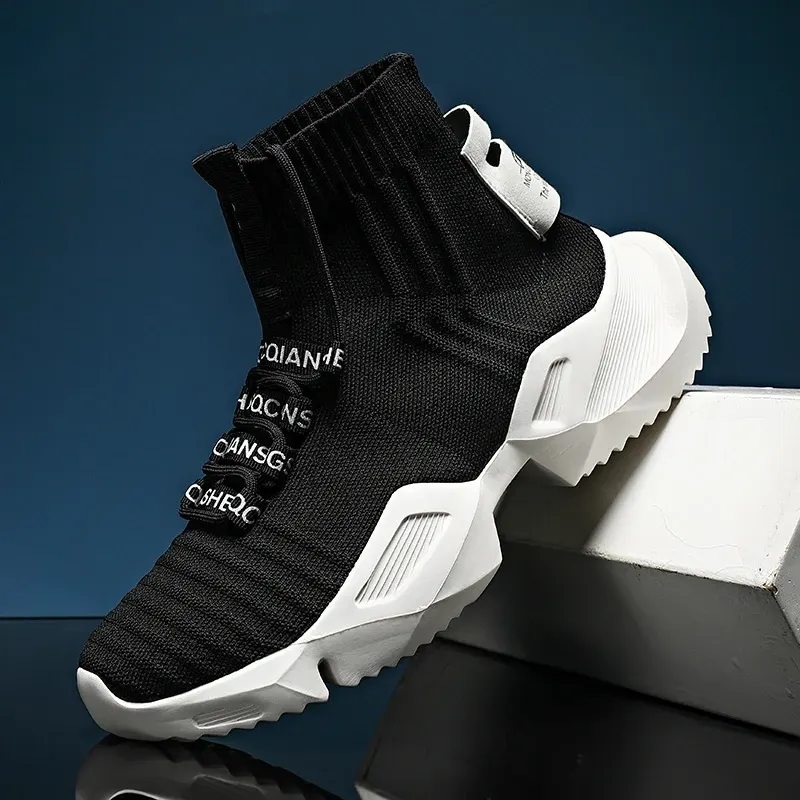 Fashion High Quality Men Sneakers Mesh Casual Shoe Men's Lace-up Shoes Lightweight Comfortable Walking Sneaker Zapatillas Hombre