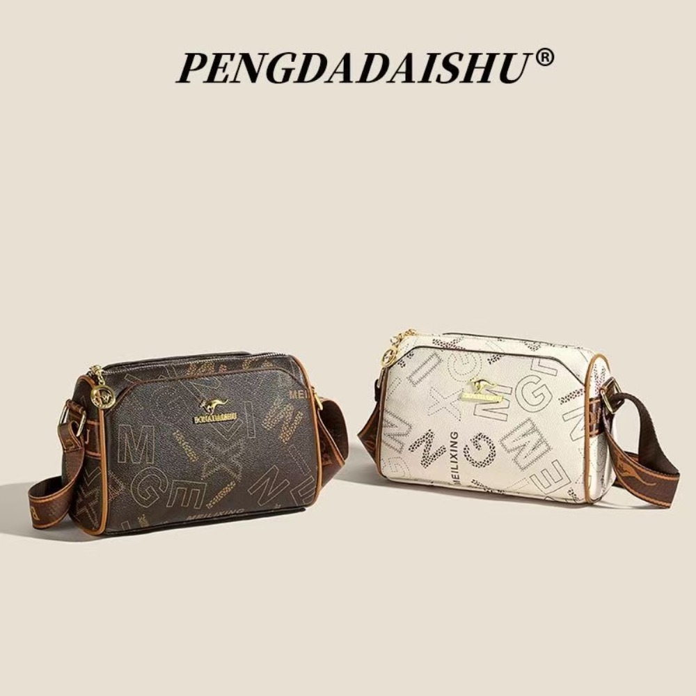 2026 Three layer Pillow Women's One Shoulder Versatile High Beauty Bag Large Capacity High end Cylindrical Diagonal Span
