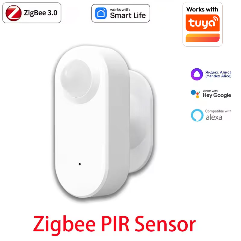Zigbee Human Presence+ PIR Motion Detection Sensor Luminance Detector Battery Operated Support Zigbee2mqtt Home Assistant Tuya