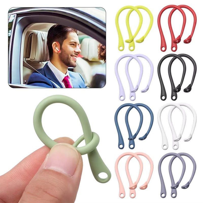 1 Pair Earphone Silicone Earhook For Airpods 4 3 2 1 Pro 2 1 Earpods Loop Clip Headset EarHook Replacement Headphone Accessories