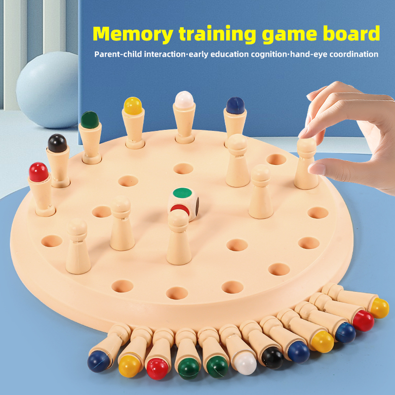 Memory Chess Matching Game: Family Board Games for Kids and Adults, Montessori Preschool Learning Educational Toy