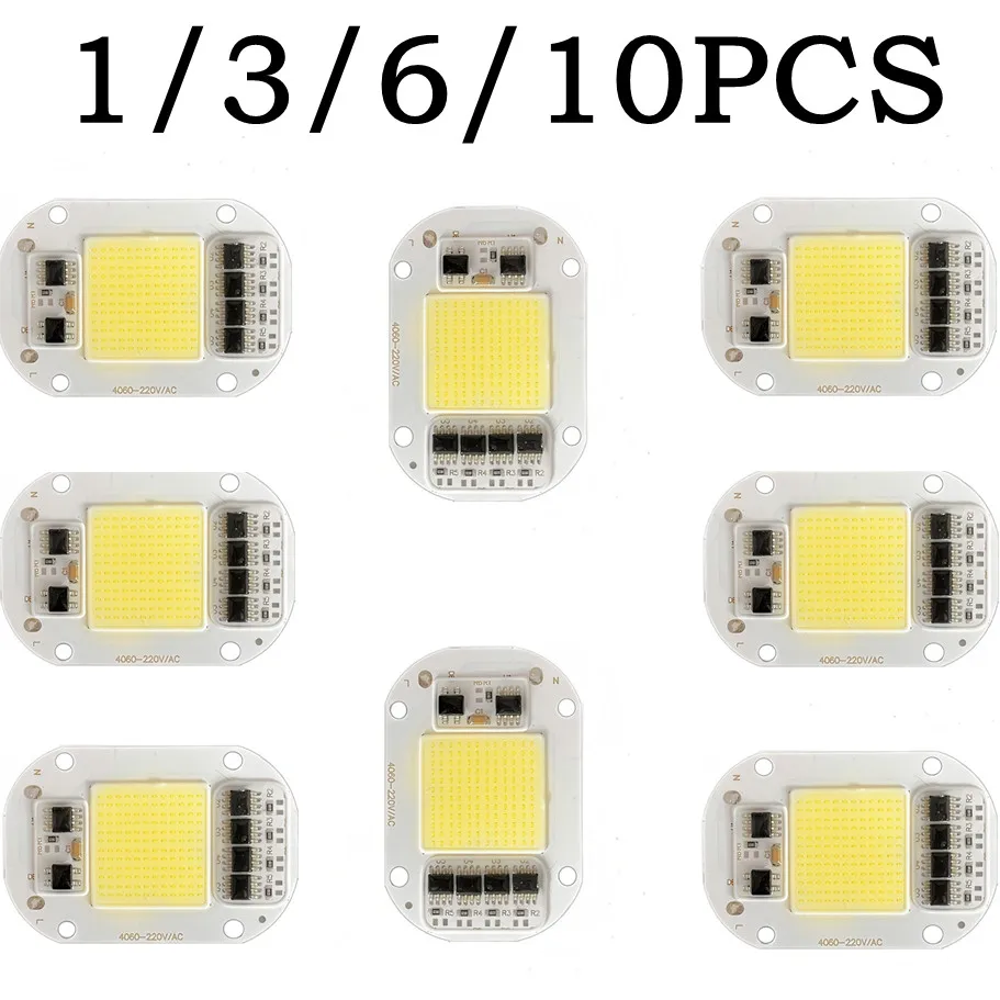 COB LED Lamp Chip AC 220V 110V 10W 20W 30W 50W LED Lamps Bulb Smart IC No Need Driver For DIY Spotlight Floodlight COB Chip
