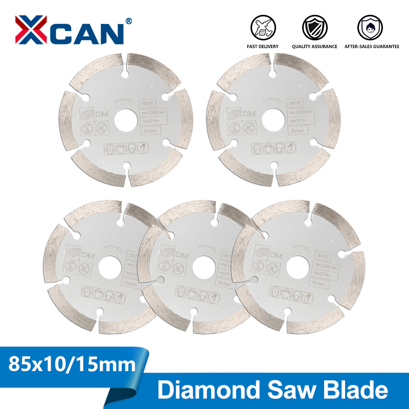 XCAN 1/5pcs 85mm Diamond Saw Blade Dry Cutting Grinding Disc for Cutting Tile Ceramic Concrete Marble Circular Saw Blade