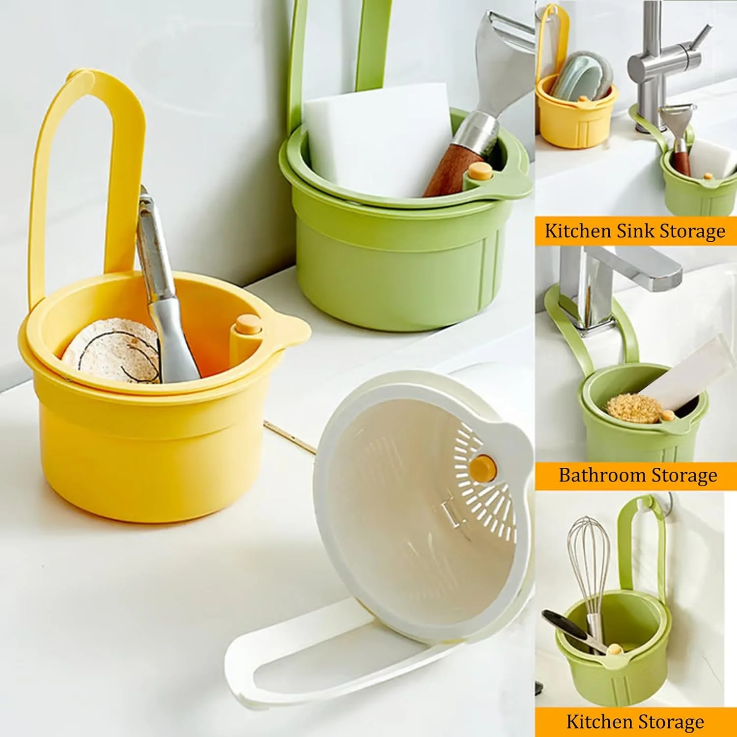 Kitchen Sink Filter Strainer Multifunctional Drain Basket Fruit Vegetable Drainer Rack Water Filter Kitchen Organizer Basket