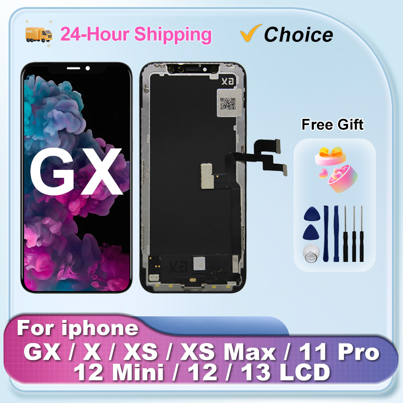 OLED GX For iPhone X XS Max LCD Display With 3D Touch Screen For iPhone 11 12 Pro Max 12 Mini LCD 13 True Tone Digitizer