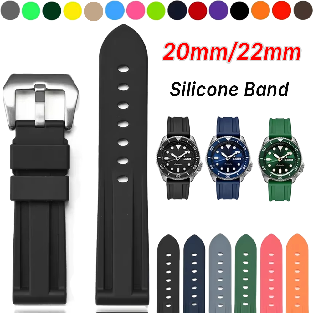 Watch Strap for Panerai PAM441 111 384 20mm 22mm Sport Silicone Watch Band Bracelet for Wristband Accessories