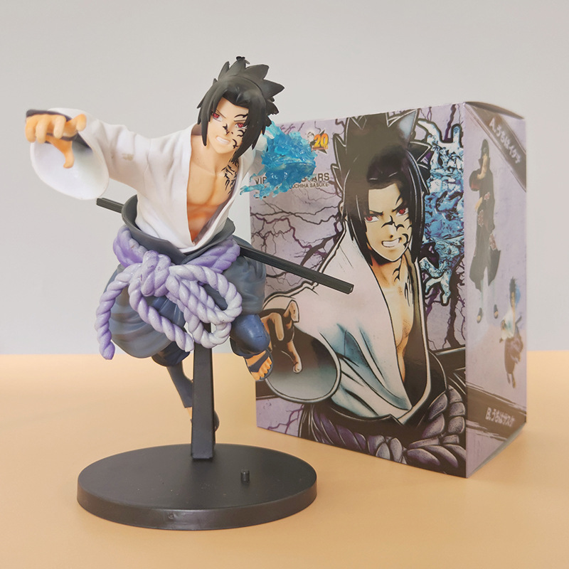 Naruto Sasuke Anime Action Figure Toys 20CM Uchiha Cartoon PVC Figurine Collection Desk Decoration Model Dolls Birthday