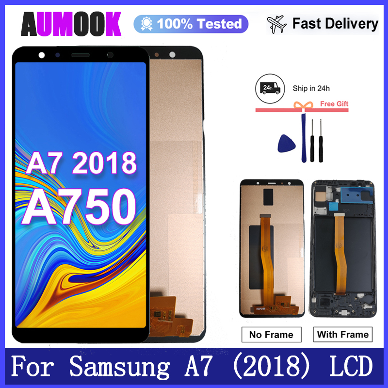 6.0"AMOLED Display For A7 2018 LCD Display Touch Screen Digitizer Replacement For A750F A750N A750FN LCD