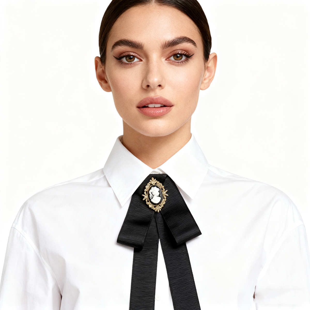 Ribbon Bow Tie Beauty Head Bow Brooch Blouse Collar Pin Brooch Lapel Pins Neckline Clothes Jewelry Party Banquet Birthday Gifts